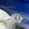 T Family Sterling Gümüş Kaplama Gerçek Altın Mosang Diamond Big Rock Şeker Alyans Erkekler ve Kadınlar için