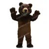 Performance Dark Brown Bear Mascot Costumes Halloween Cartoon Character Outfit Suit Xmas Outdoor Party Outfit unisex Promotional Advertising Clothings