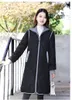 Trench da donna Moda Donna Primavera Autunno Abbigliamento lungo imbottito Piumino femminile in cotone Parka sottile Cappotto da donna Mujer