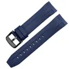 Bandes de montre PEIYI Bracelet de montre en caoutchouc de qualité sélectionnée Starfish Series Boucle ardillon Arc Bouche Hommes Noir Bleu Orange Silicone Strap22mm