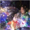 Led Strings Balloon Lights 20 Inch Print Pattern Transparent Balloons Decoration Partys 70Cm Pole 3 Meters Drop Delivery Lighting Hol Dhefn