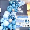 Inne imprezy imprezowe zapasy Butterfly Fiolet Balon Garland Arch Zestaw Wszystkiego najlepszego Dekorda Kids Baby Shower Lateks Ballon Ballon Chain Wedd Dhog7