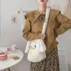 Sacos de noite MBTI Kawaii Plush Mulheres Bolsa de Ombro Cão Bordado Fluffy Bolsa Outono e Inverno Leite Chá Coreano Moda Roupa Interior