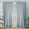 Curtain Tab Top Panel Pair 54 Yk Room Decor Ethiopian Home Short For Windows Cortinas Para Decoracion De Fiestas