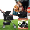 4 Räder Haustier Kinderwagen Katze Hunde Käfig Kinderwagen -Faltträger 5 Farbe 04T26397056072