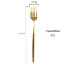 High-end Gold Flatware Wedding Dinnerware Gold Cutlery Knife Fork Spoon Stainless Steel Tableware Silverware Top