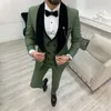 Costumes pour hommes Classique Slim Fit Mariage Pour Hommes Avec Châle Revers Marié Tuxedos 3 Pièces Ensembles Mâle Bal Blazers Terno Masculinos Completo