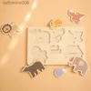 Inne zabawki 1PC 3D Wooden Animals Montessori Puzzle Kolorowe łamigłówki pasujące do zabawek dla dzieci Trening edukacji poznawczej TOL231024