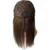 Judiska peruker 100% europeisk jungfru obearbetad mänsklig hårbrun färg #4 Kosher peruk 4x4 Silk Top Full Handtied Straight Jewish Wig