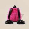 Estilo de mochila Mochila plisada de moda adecuada para diseñadoras Mochila de felpa suave rosa adecuada para invierno de piel joven wocatlin_fashion_bags