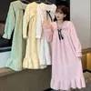 Women's Sleepwear Fleece Nightgowns Women Flannel Winter Warm Nightdress Thermal Thicken Nightwear Home Dressing Gowns Plus Size