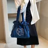 Sacs de soirée Sac pour femmes Style Denim Épaule pour femmes Simple Mode Cordon Sac à main Grande Capacité Casual Shopper Fourre-tout