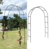 White Wedding Decoration Metal Arch Garden Iron Flower Stand Grape Vine Climbing Frame Loofah Rack 240*38*140cm For Party Supplies