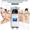 Aqua Jet Oxygen Väte Dermabrasion Anti-Aging Machine 8 HANDLAR RF Hudelasticitet Förbättra Spray Gun Hud Hydrating Deep Cleaning Ultrasound Face Shaping Device