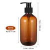 Zeepdispenser 2 STUKS 500 ml Lege Shampooflessen Ondoorzichtige Veelzijdige Pompfles Lotion Container Hand (Lichtbruin)