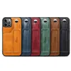iPhone 15 Multiunction Card Wallet Wrist Strap Leather Case med konsol för iPhone 15 14 13 12 11 Pro Max