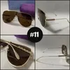 Dropship Premium Fashion Sommer-Sonnenbrille mit Metall-Halbrahmen-Brille für Damen oder Herren mit Geschenkbox