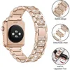 Luksusowy Bling Diamond Pasek ze stali nierdzewnej + obudowa na komputer do Apple Watch Series 8 7 6 5 4 3 2 SE