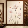 Naklejki ścienne kolorowe kwiat motyl 3D samopateryjna tapeta naklejka wodoodporna sypialnia tło dekoracja salonu 231023