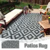 Tapis Tapis antidérapant pour patio extérieur Tapis de pique-nique tissé portable Tapis réversible facile à nettoyer Tapis de sol multifonctionnel Décoration d'intérieur 231023