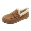 Baumwollschuhe, Fleece, verdickt, Damen, Schwarz, Braun, Grau, Khaki, Leder, lässig, Modetrend, Turnschuhe, Outdoor, Farbe6