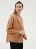 Womens Wool Blends 100% Pure DoubleDed Coat Standup Cardigan Casual Loose Short Jacket Warm Cashmere Autumn and Winter 231024