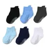 6 Pairs Kids Socks 0 To 6 Yrs Cotton Children's Anti-slip Boat Socks For Boys Girl Low Cut Floor Kid Sock With Rubber Grips Four Season 231024