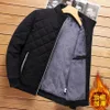 Homens para baixo parkas 2023 grosso quente bombardeiro jaqueta casacos outono inverno velo forrado casual para homens fino ajuste roupas 5xl 231023