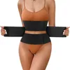 Midje mage shaper midje bandage wrap bälte för kvinnor midja tränare kropp skakare mage bantningsglaster justerbar postpartum reducerande mantel bälte 231023