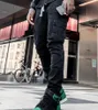メンズカーゴジーンズカジュアルコットンデニムズボンマルチポケットファッションhihgストリートペンシルパンツサイドポケット
