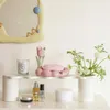 Soap Dishes 1PC Ceramic Flower Shape Soap Box Water Guide Hole Dish Storage Plate Tray Shower Soap Holder Bathroom Supplies 231024