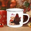 Mugs Girl Custom Coffee Mug Personalized Handle Christmas Cup Enamel Juice Beer Drinkware Winter Home Kitchen Decoration Holiday Gift 231023