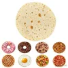 Blankets Biscuit Shaped Blanket With Double-sided Fun Soft Flannel Blanket Food-theme Blankets For Bedding Sofa Carpet Multi Style