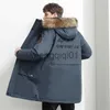 Piumino da uomo Parka invernale Piumino da uomo spesso con cappuccio caldo piumino d'anatra bianco piumino piumino di media lunghezza uomo casual abbigliamento outdoor J231024