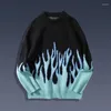 Men's Sweaters Clothing Blue Knit Sweater Male Halloween Hippie Pullovers In Street T Shirt Classic Jumpers Japanese Harajuku Fashion
