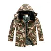 Vestes d'extérieur à capuche, vêtements de chasse respirants, d'escalade, veste de Camouflage épaisse et imperméable, outils
