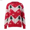 Women's Sweaters Christmas Sweaters For Women New Winter 2023 Christmas Sweaters Warm Knitwear Santa Tree Print Jacquard Jumpers Female PulloverL231024