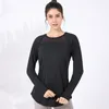 Actieve shirts Dames Losse Yoga Sport T-shirts met lange mouwen Mesh Ademende hardloopsweatshirts Gebogen zoom Gym Fitness Tops Blouse Dames