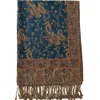 Sarongs Pashmina lenço de seda xale envoltório paisley jacquard flores bordas rave 2 camadas reversíveis borlas clássicas para mulheres 70x180cm 200g 231023
