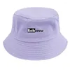 Berretti Bobcrew ricamato in cotone non reversibile Cappello a secchiello singolo Nero Bianco Berretti moda unisex Uomo Donna Cappellino da pescatore