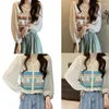 Women's Blouses Women Crochet Shirt Embroidery Long Sleeve Buttons Front Tops