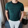 Men's Sweaters 2023 British Style Male Spring High Quality Knit Pullovers With Round Neck/Men's Slim Fit Casual Short Sleeve Sweater S-4XL