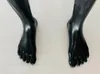 Men's Socks Seamless Module Knee-High 3D Latex 5 Toes Rubber Mid-Calf Length Stocking