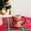 Mokken Leuke Ginger Man Keramische Mok Paar Cup Kerstcadeautjes Drinkware Navidad Kantoor Koffie Thuis Melk Thee Kerstcadeaus 231023