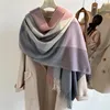 Lenços clássico xadrez cashmere cobertor hijab cachecol mulheres 2023 viagem inverno xale envolve bufanda com borla pashmina poncho stoles