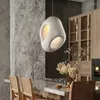 Kolye lambaları Nordic Wabi-Sabi LED LEDS Kremalı Restoran Yatak Odası Yemek Odası Balkon Şehri Aydınlatma Ev Dekoru Asma Lamba