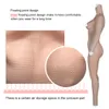 Trajes de catsuit silicone bodysuit calças vagina para dragqueen transgênero shemale formas mama crossdresser mtf transformação