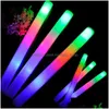 Inne imprezy imprezowe 10153060PCS BK Colorf LED Glow Sticks RGB Foam Stick Cheer Tube Dark Light do Drop Reliody Home Garde DHD0L