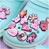 Accessoires de chaussures en gros 100pcs PVC pêche ours oeuf diamant sucette sandales boucle charmes enfants décorations pour rose se dhynl