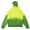 Sweatshirts Grüne Hoodies für Herren und Damen, Batikdruck, übergroß, US-Größe, Fleece, hochwertiger Hip-Hop-Kapuzenpullover aus Baumwolle für Herren